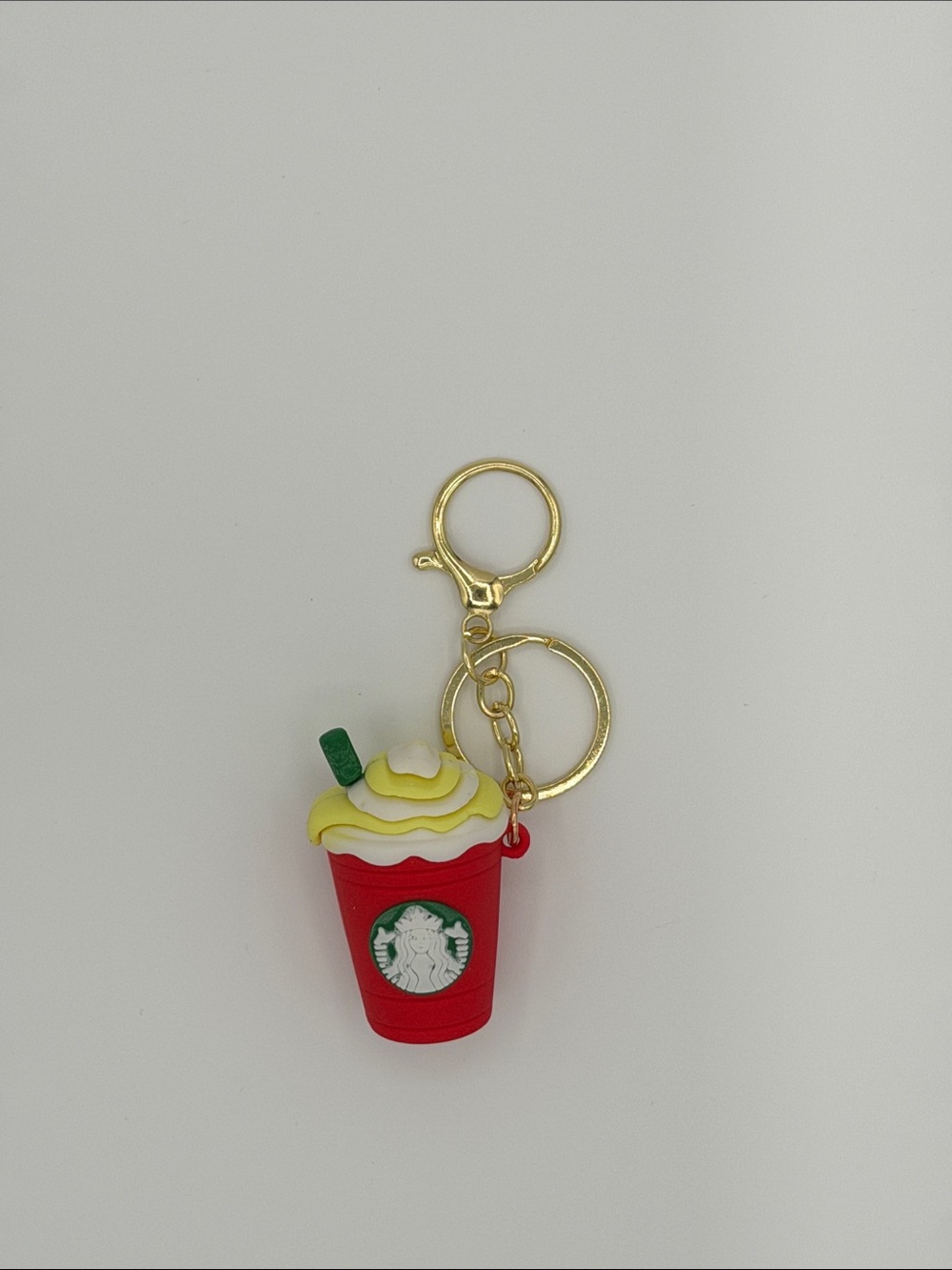 Red Starbucks Holiday Frappuccino Keychain Bag Charm